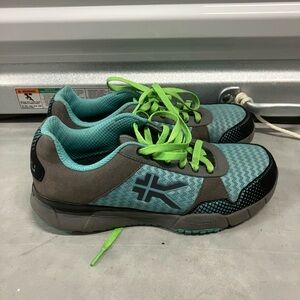 Kuru Quantum Women's Size 9 blue Mesh Leather Sneakers Shoes Comfort Walking